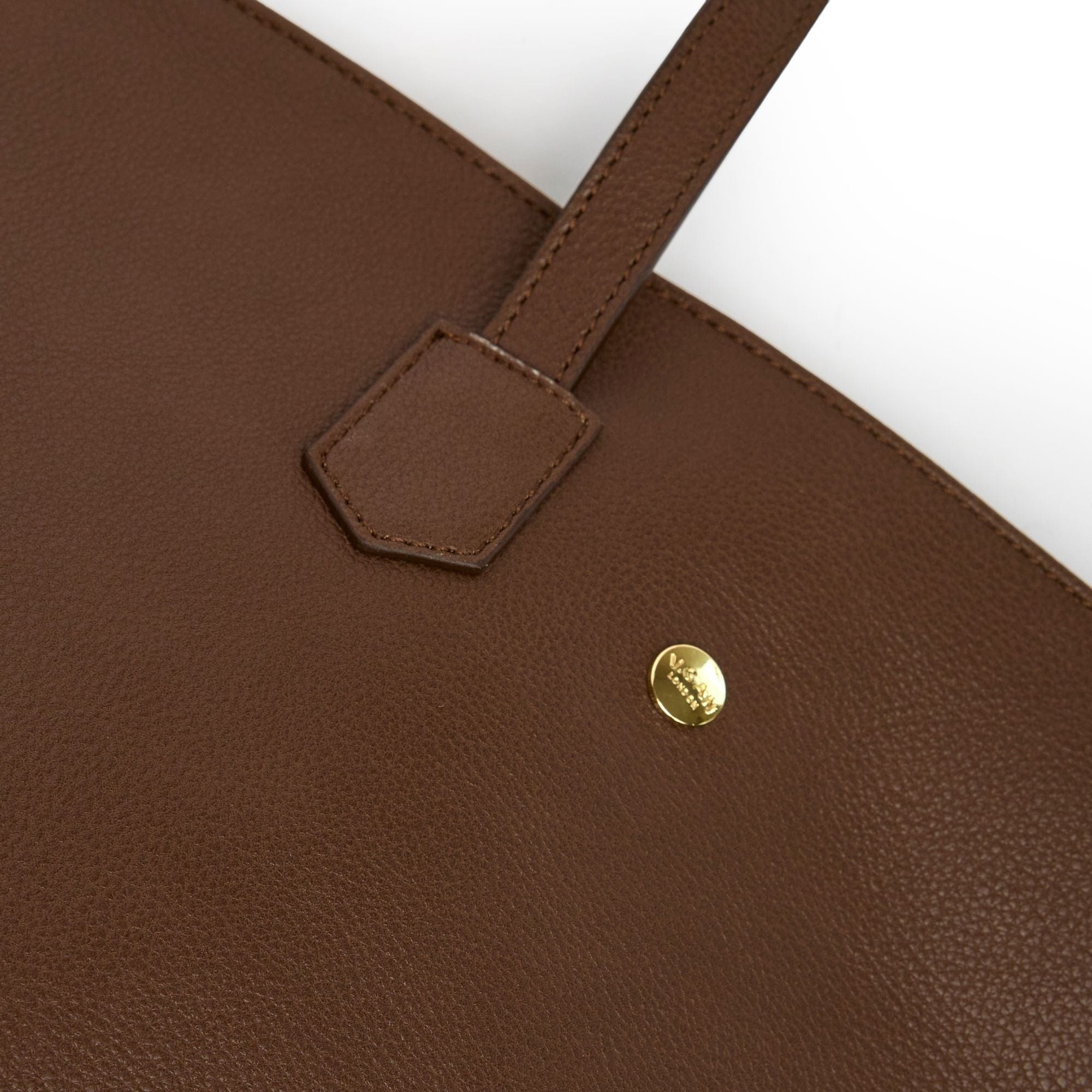 Stylish Hazel Vegan Leather Tote Shoulder Bag for Women - Eco-Friendly Brown Handbag Perfect for Work, Travel & Everyday Use