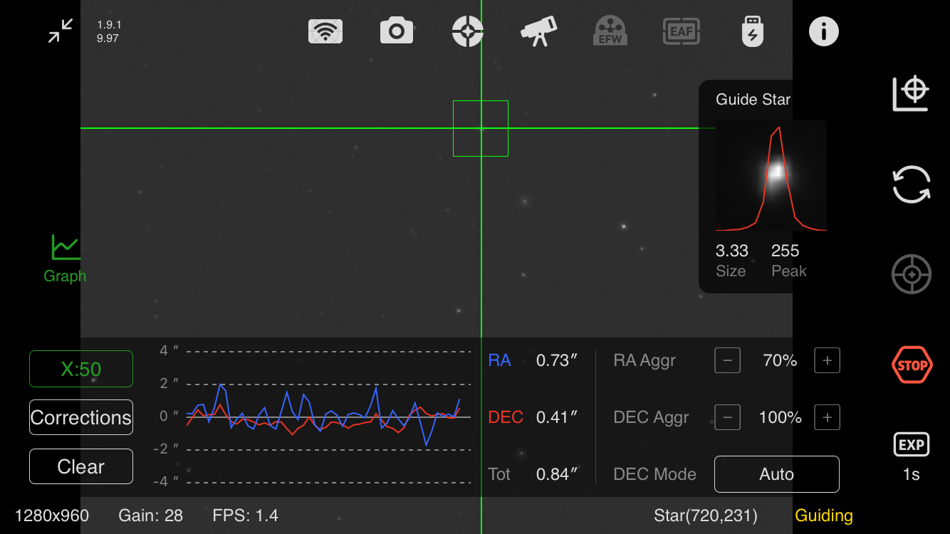 iEXOS 100-2 PMC Eight Equatorial Mount Telescope Tracker System with WiFi & Bluetooth - Perfect for Astrophotography & Stargazing
