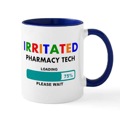 White/Navy Inside - PHARMACY TECH 1 Mugs