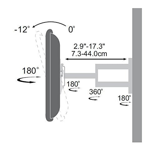 Duronic TVB109S Tilting TV Wall Mount Bracket for 23-55 Inch Flat Screen LCD/LED TVs - Supports Up to 30kg, VESA 600x400mm, 12° Tilt Adjustment - Perfect for Living Room, Bedroom, and Office Setup
