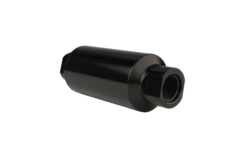 Aeromotive AN 10 Black Inline Fuel Filter 100 Micron - High Performance Fuel Filtration for Racing, Automotive & Marine Applications