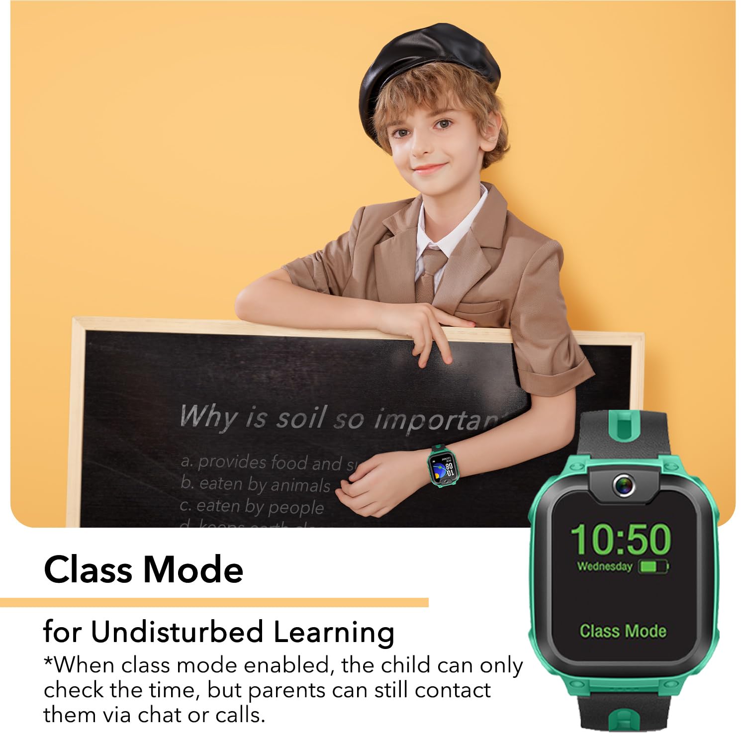 imoo Z1 Kids Smart Watch - Waterproof IPX8, Long Battery Life, Video Call & GPS Tracker for Boys & Girls - Perfect for School, Outdoor Play & Safety (Green)