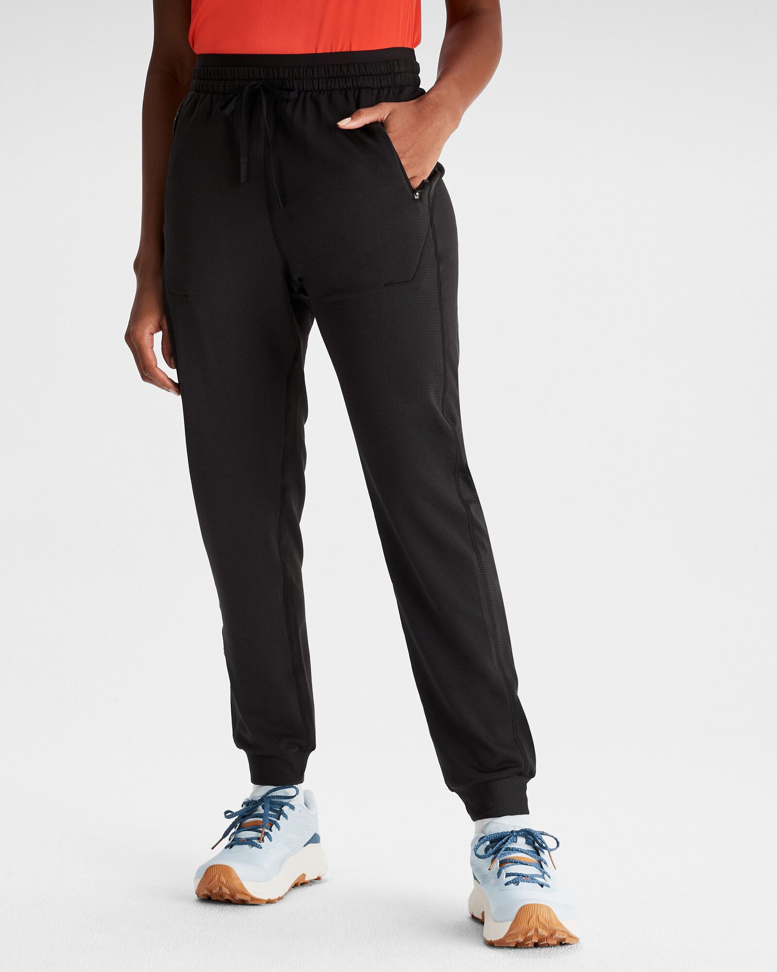 Women's Seeker Fleece Joggers - Soft Comfortable Lounge Pants for Running, Yoga & Home Wear (Black Stingray) | Perfect for Workout, Travel & Relaxation
