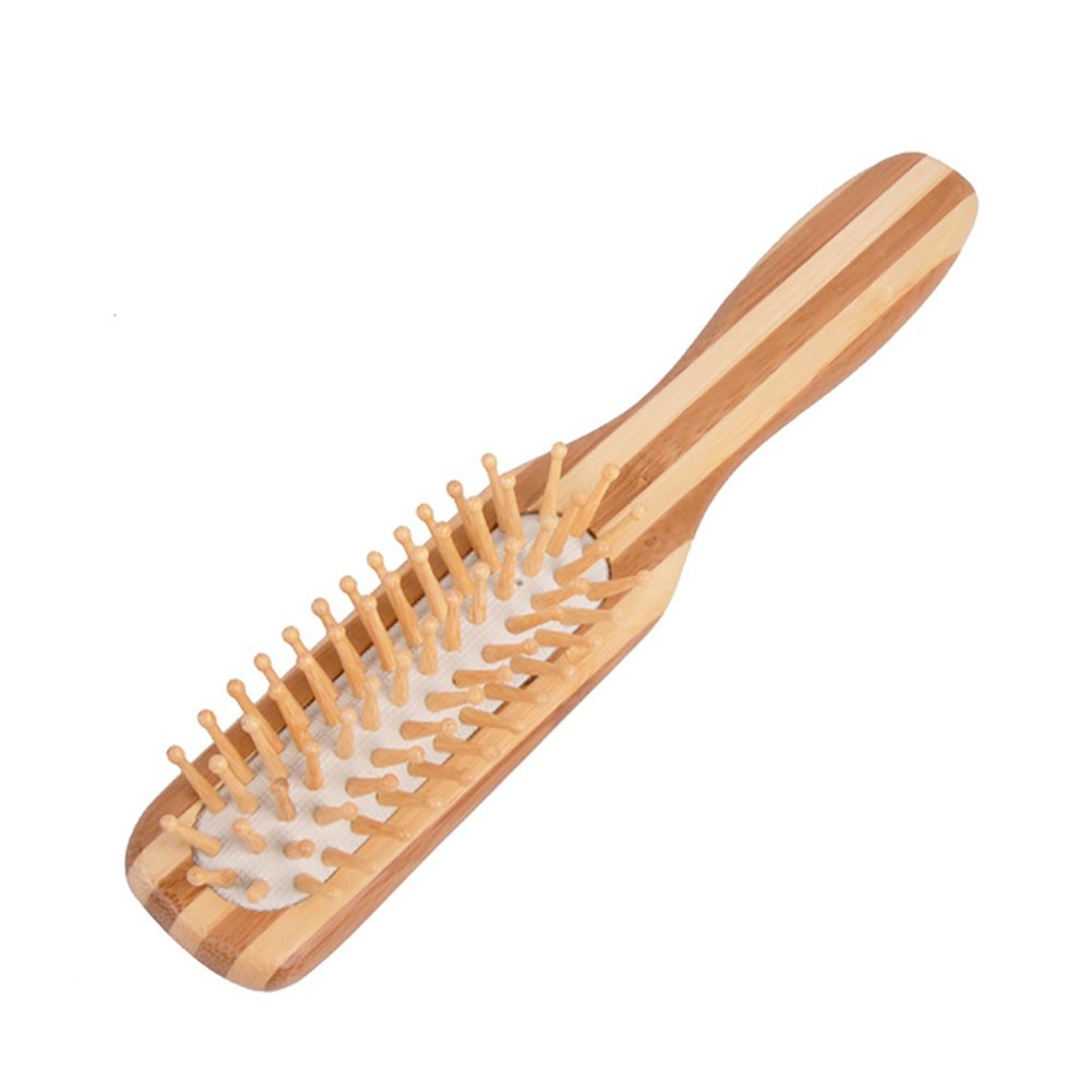Bamboo Air Cushion Hair Brush - Anti-Static Scalp Massage Comb with Elastic Airbag, Solid Wood Detangling Styling Tool for Home Salon & Relaxation - Promotes Blood Circulation & Reduces Stress - Perfect for Daily Hair Care, Styling & Head Massage Therapy