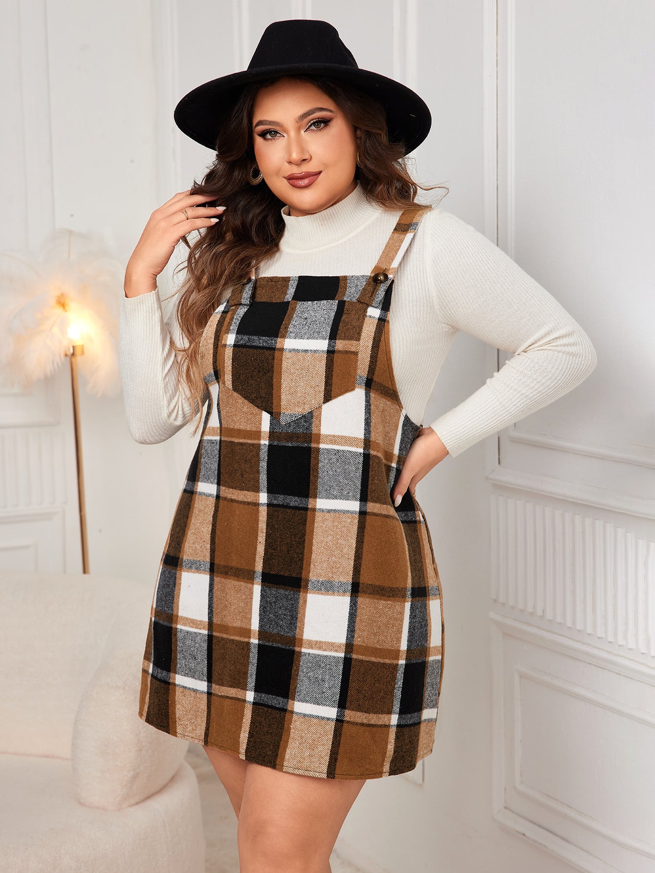 Chic Cascade Women's Overalls Dress - Stylish Denim Jumpsuit for Casual Outings, Date Nights & Summer Fashion | Plus Size Options Available