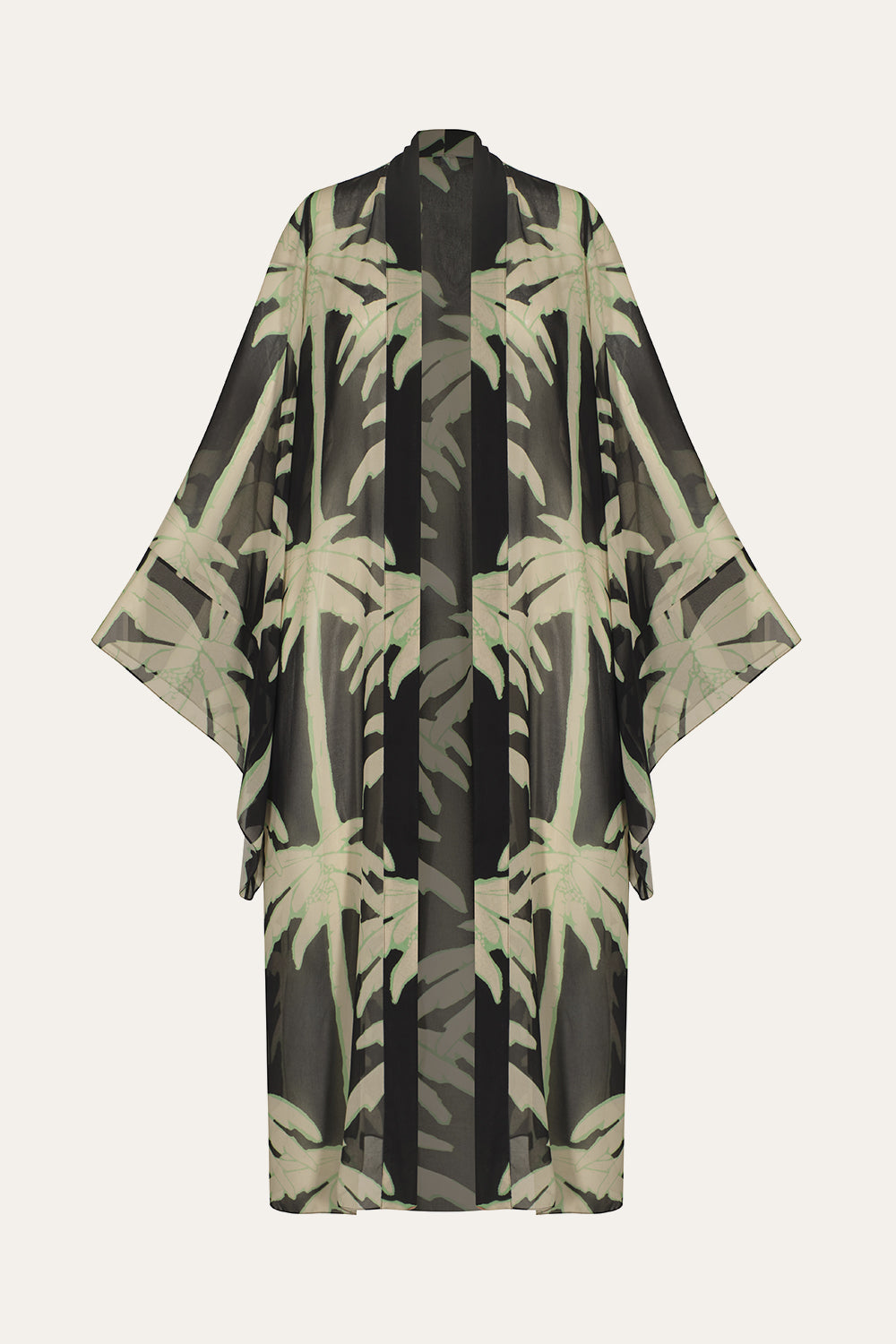 The Passing Storm Kimono - Japanese Floral Print Robe for Women, Lightweight Loungewear & Sleepwear - Perfect for Yoga, Meditation, and Relaxing at Home