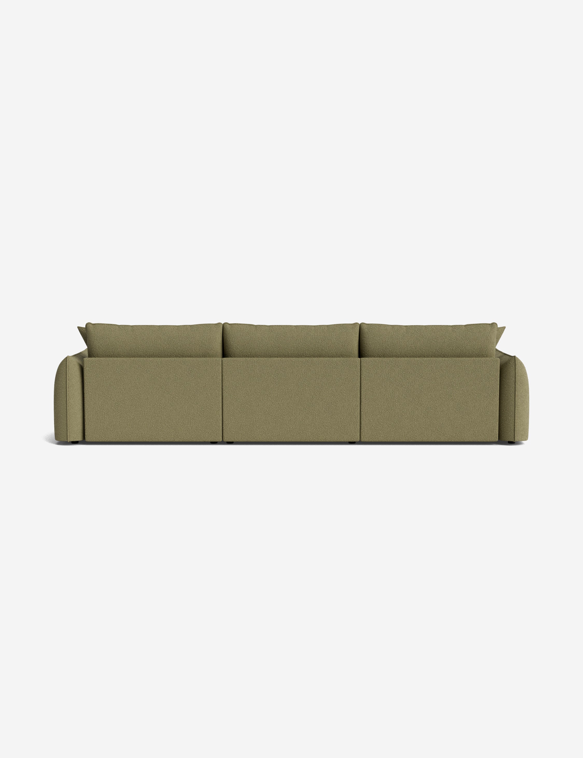Balmer Sectional Sofa with Ottoman - Modern L-Shaped Couch Set for Living Room, Lounge & Home Theater - Comfortable Fabric Sofa with Chaise & Storage Ottoman