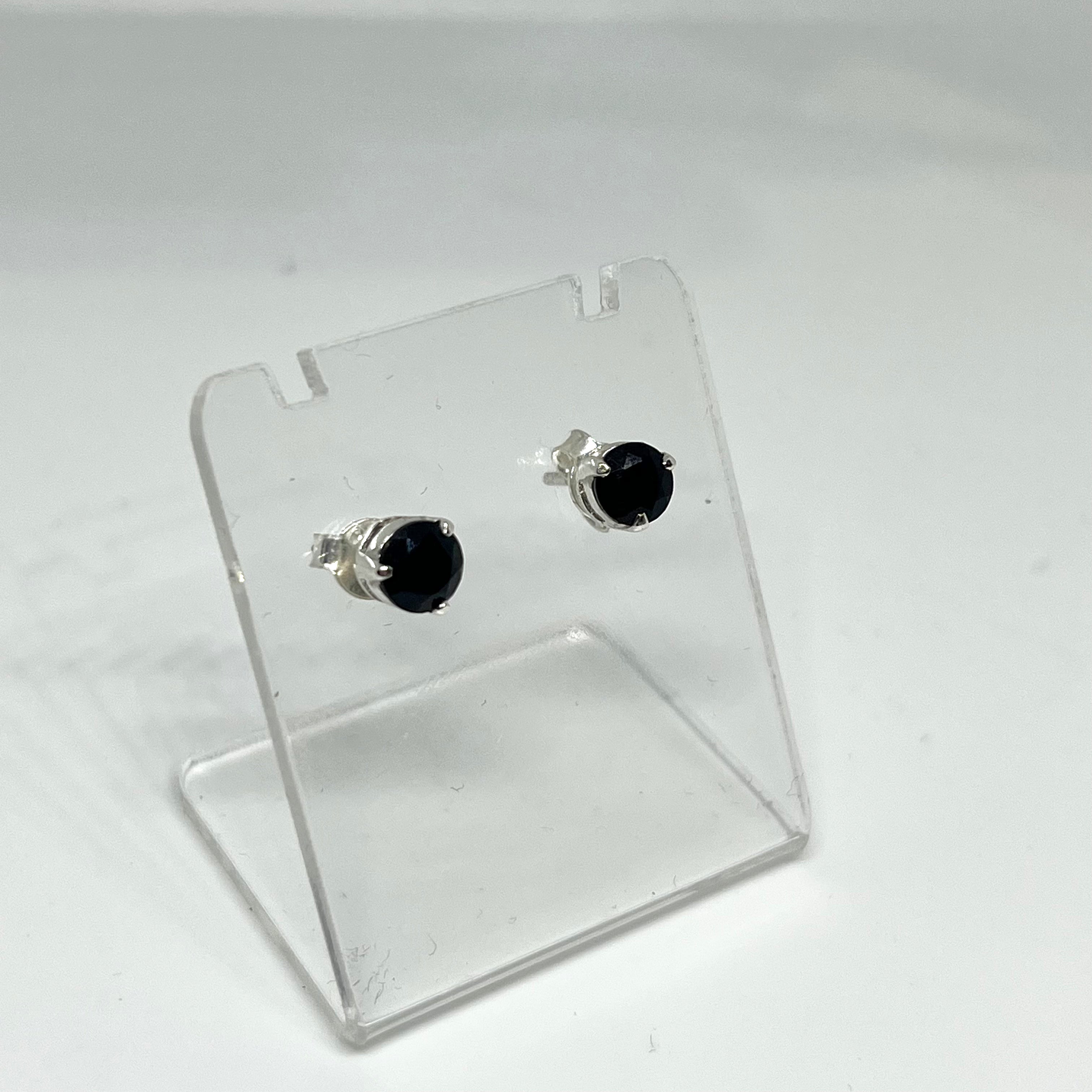 5mm Round Faceted Gemstone Stud Earrings - 3 Prong Set (PSE005) | Elegant & Durable for Daily Wear, Parties & Gifts