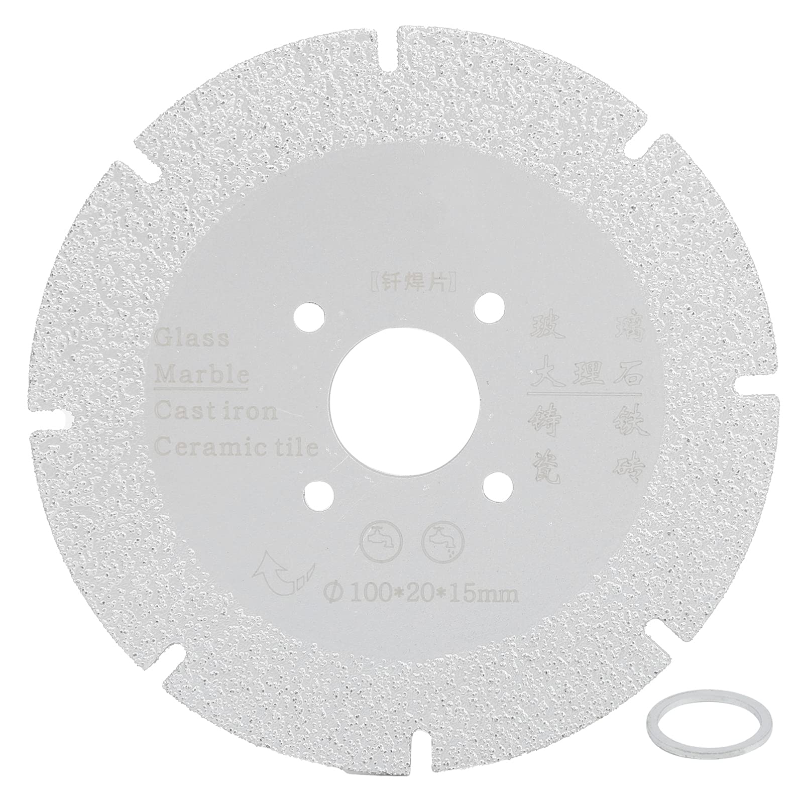 Diamond Brazed Saw Blade 100x20x15mm - Heavy Duty for Cutting Ceramic Tiles, Wall Tiles & Marble - Perfect for Home Renovation and DIY Projects