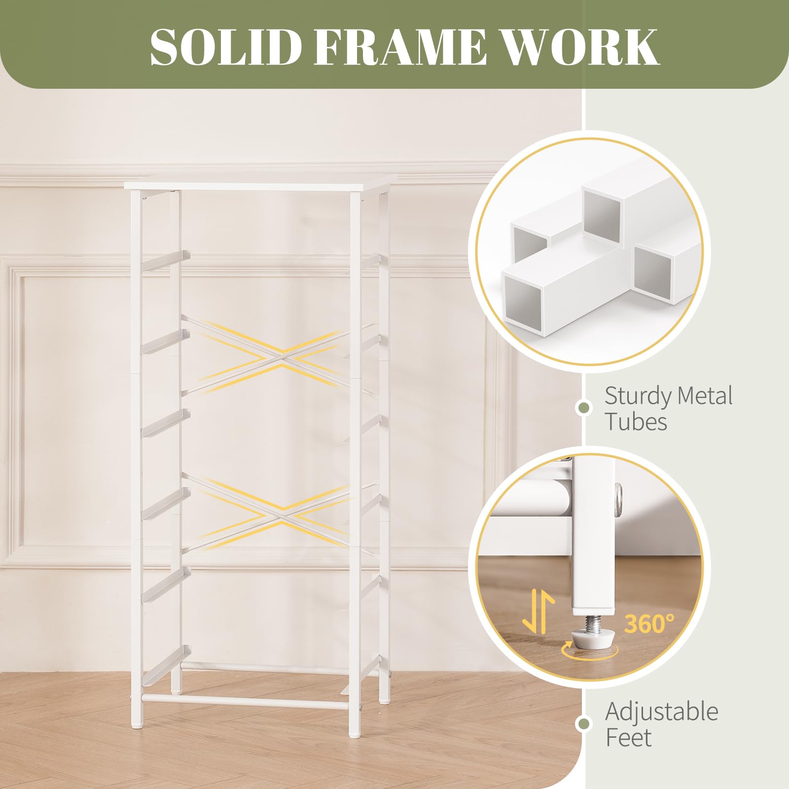 Yoobure Tall Nightstand with 6 Drawers - Bedroom Storage for Small Spaces & Dorms
