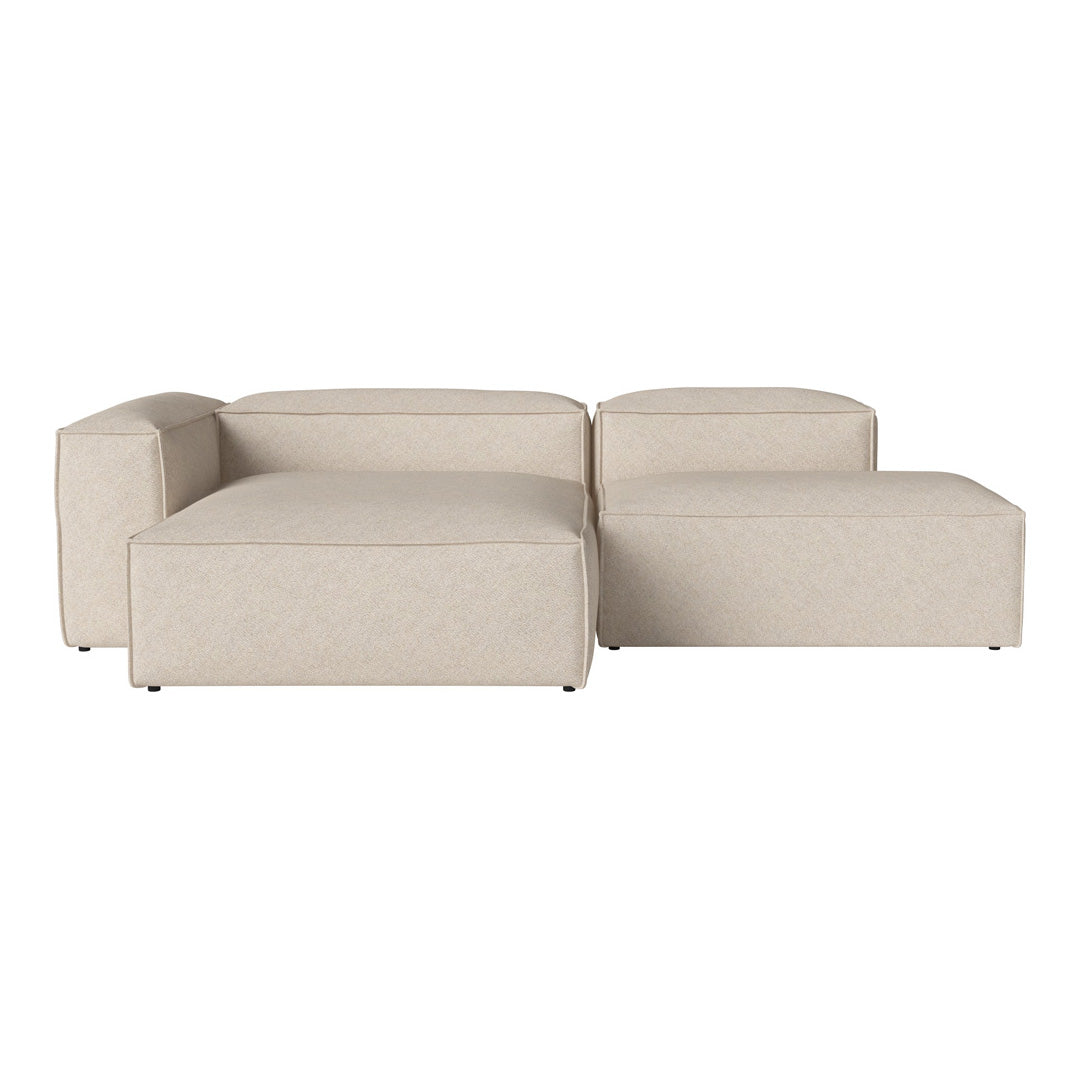 Cosima 2 Seater Sofa with Open End & Chaise - Modern Living Room Furniture for Small Spaces, Apartment, and Lounge Comfort