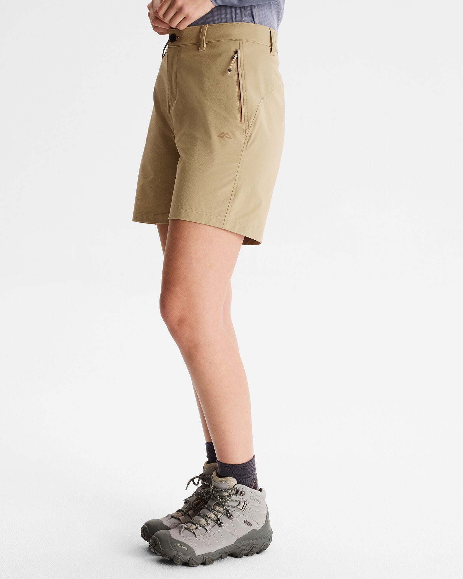 Flinders Women's 7-Inch Athletic Shorts - Olive Grey - Quick-Dry Workout Shorts for Running, Yoga & Gym Training