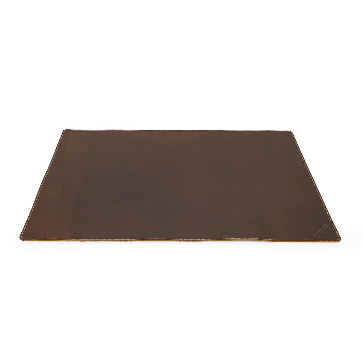 Premium Crazy Horse Leather Desk Pad - Non-Slip Large Office Desk Mat (35.4