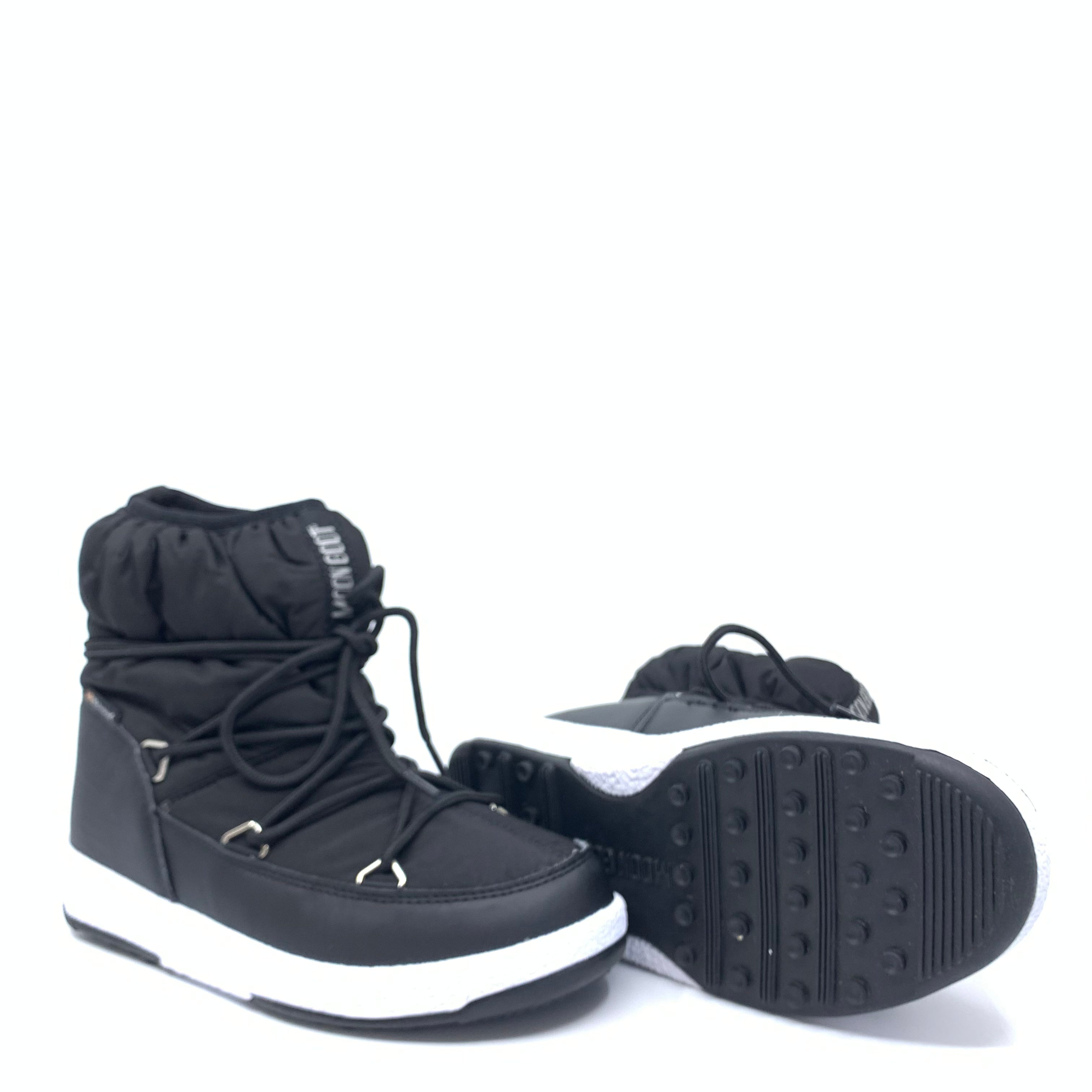 Moon Boot Black Nylon - Waterproof Winter Snow Boots for Women & Men - Perfect for Hiking, Skiing, and Cold Weather Outdoor Activities