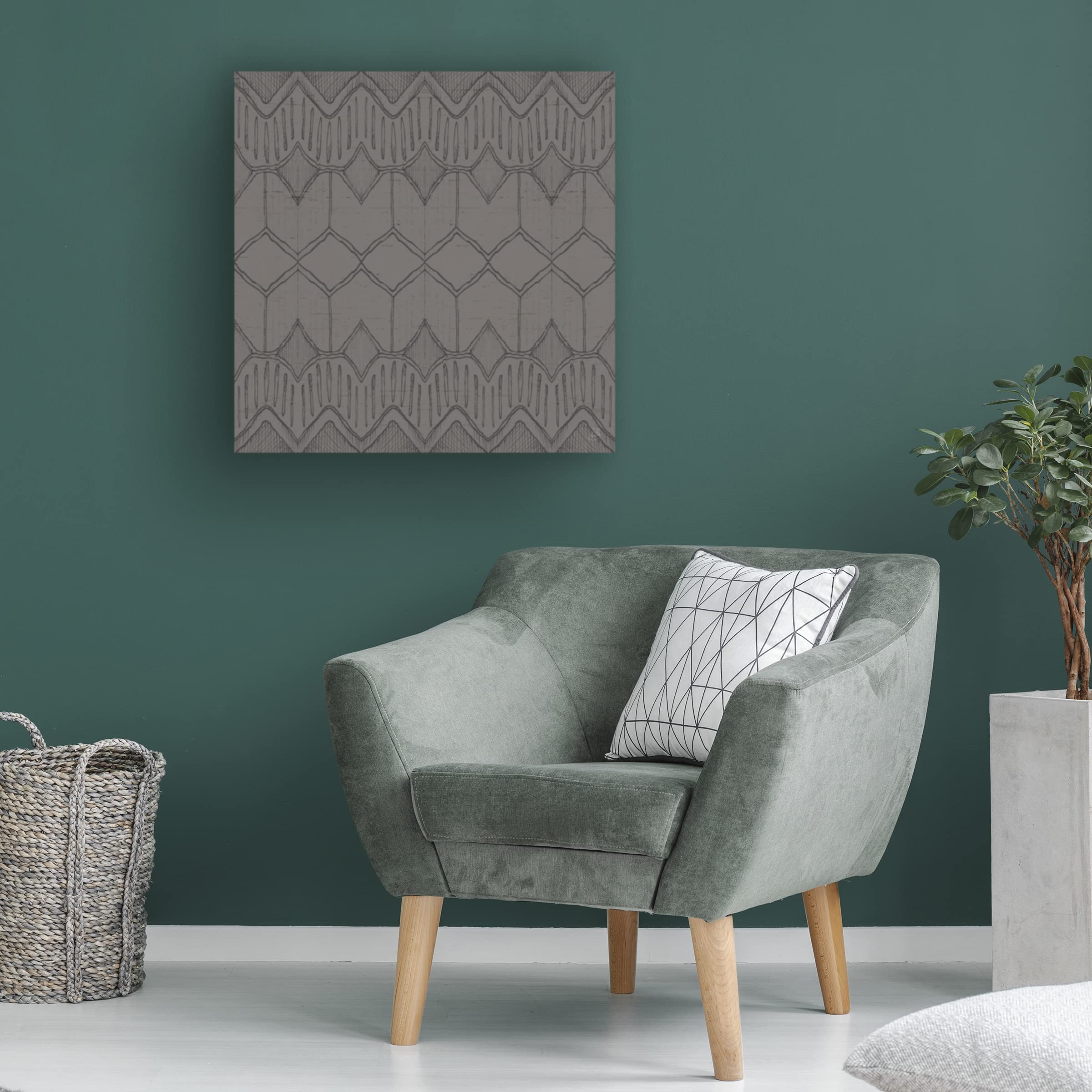 Trademark Fine Art 'Budding Beauty V Dark' Canvas Wall Art Print by Farida Zaman - Floral Home Decor for Living Room, Bedroom & Office