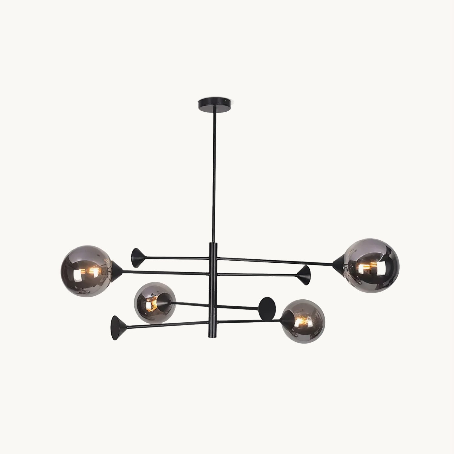 Elegant Black Magic Chandelier - Vintage Gothic Crystal Ceiling Light Fixture for Dining Room, Bedroom & Living Room Decor