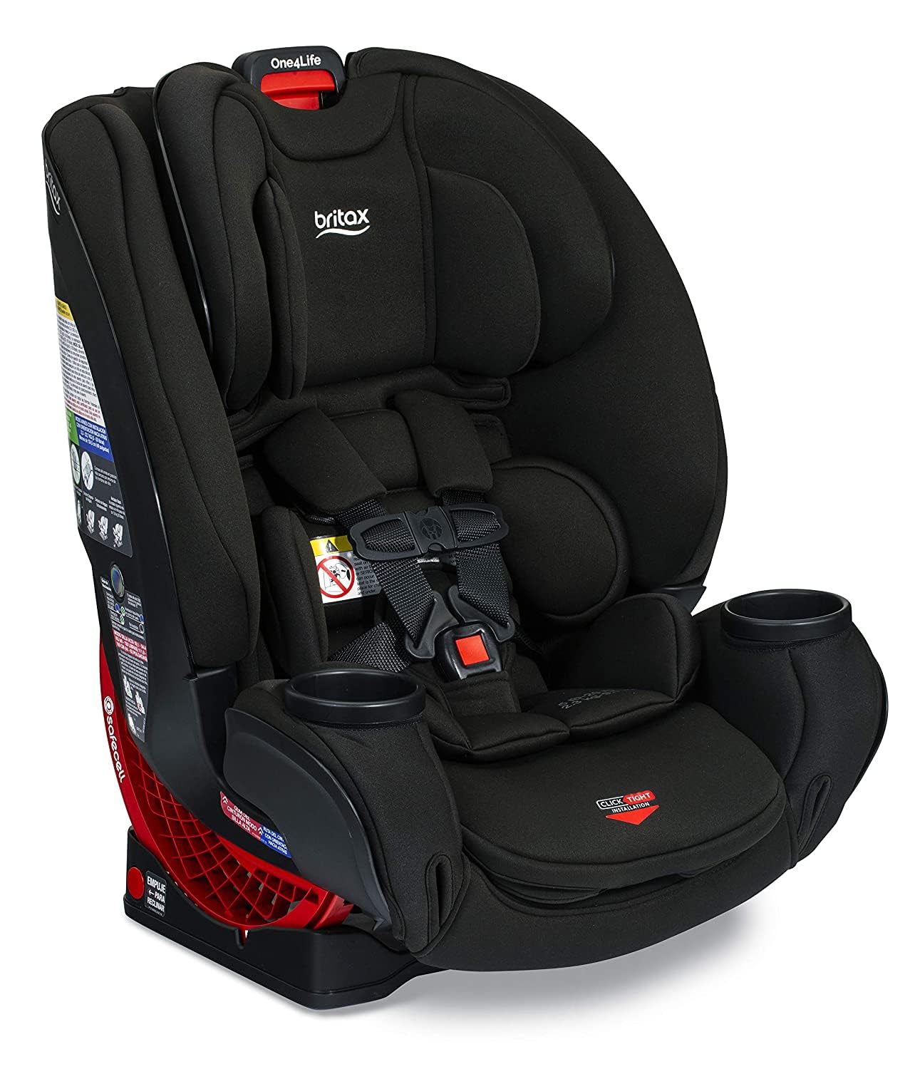 Britax One4Life ClickTight All-in-One Convertible Car Seat for Infants to Big Kids | Eclipse Black | Safe & Comfortable for Travel, School & Family Road Trips