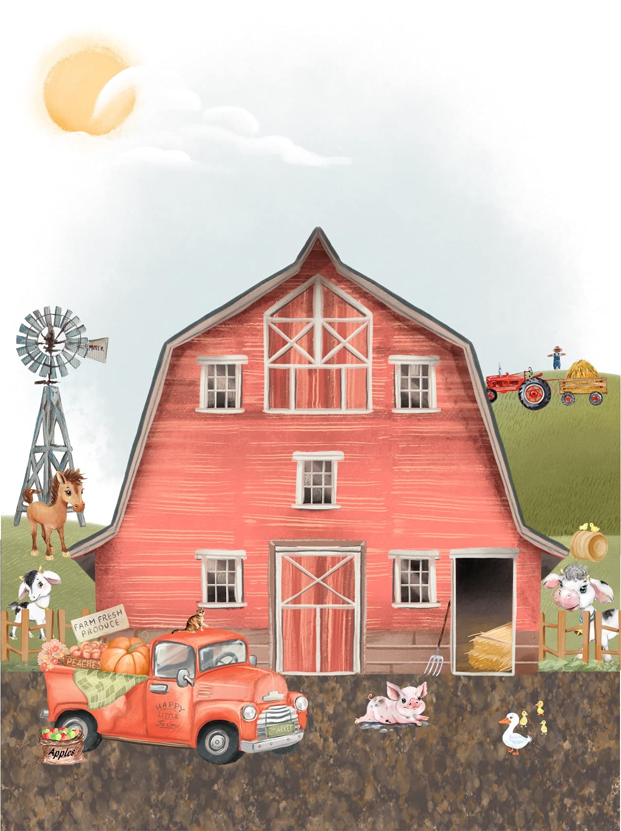 Personalized Farm Cow Nursery Decor Set of 3 Unframed Farmhouse Prints - We Will Love You Till The Cows Come Home - Perfect for Baby Shower Gifts, Kids Room Wall Art & Farmhouse Themed Nursery Decor