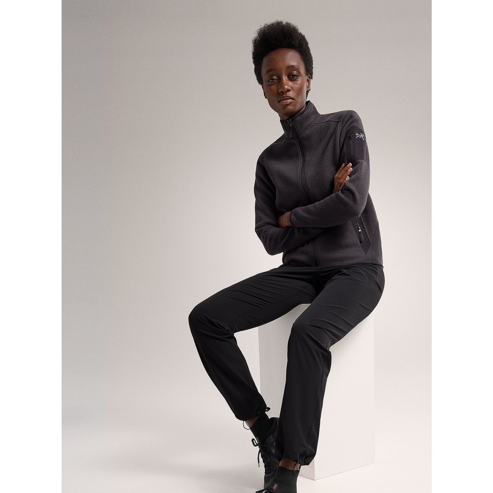 Arc'teryx Women's Covert Cardigan Fleece Jacket - Lightweight Warm Zip-Up Sweater for Hiking, Travel & Outdoor Activities