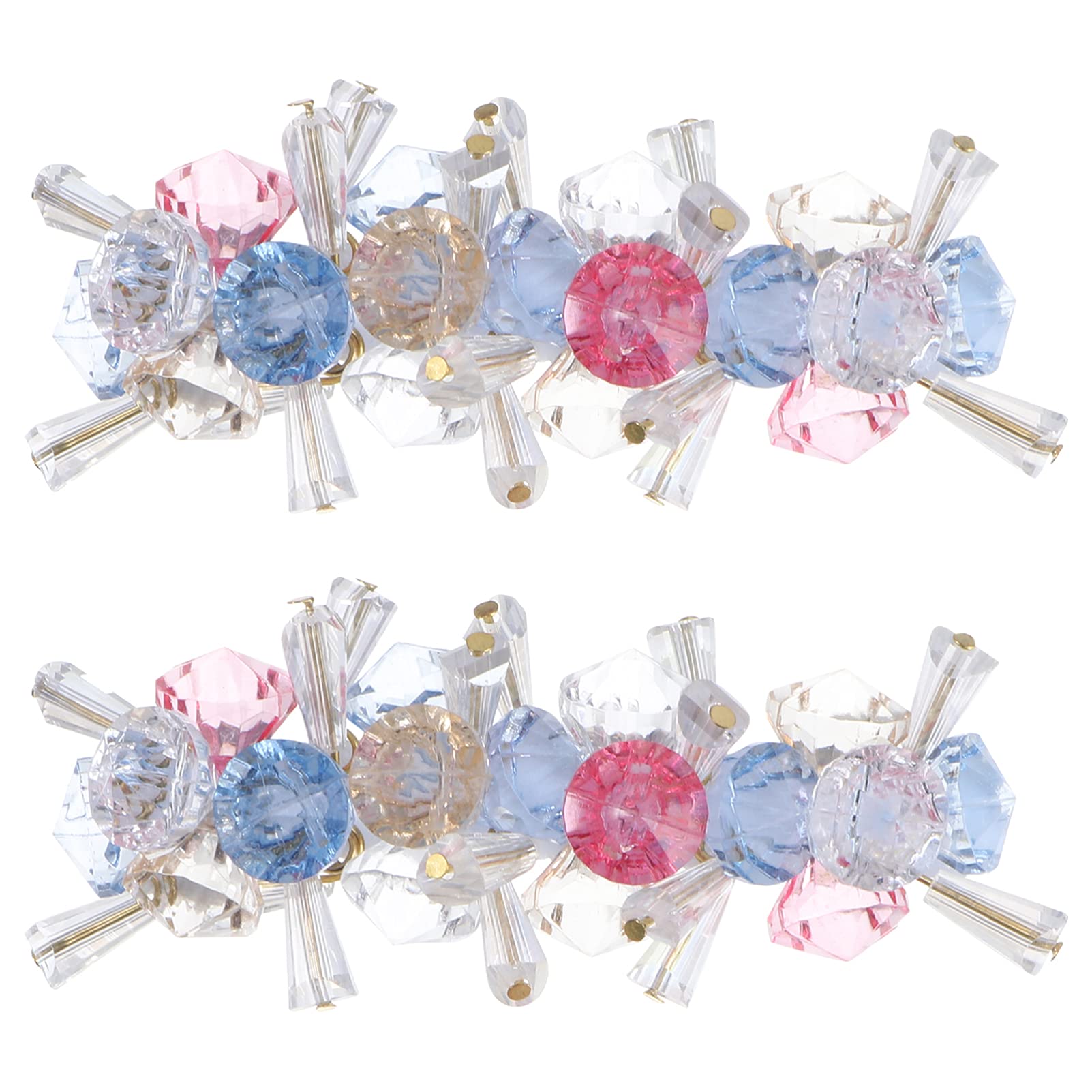 Holibanna Crystal Shoe Clips - Rhinestone Shoe Buckles for Women | Detachable Handmade Shoe Flower Decorations | Perfect for Wedding, Bridal Shoes & Handbag Accessories (1 Pair) - Elegant Footwear Embellishment for Special Occasions