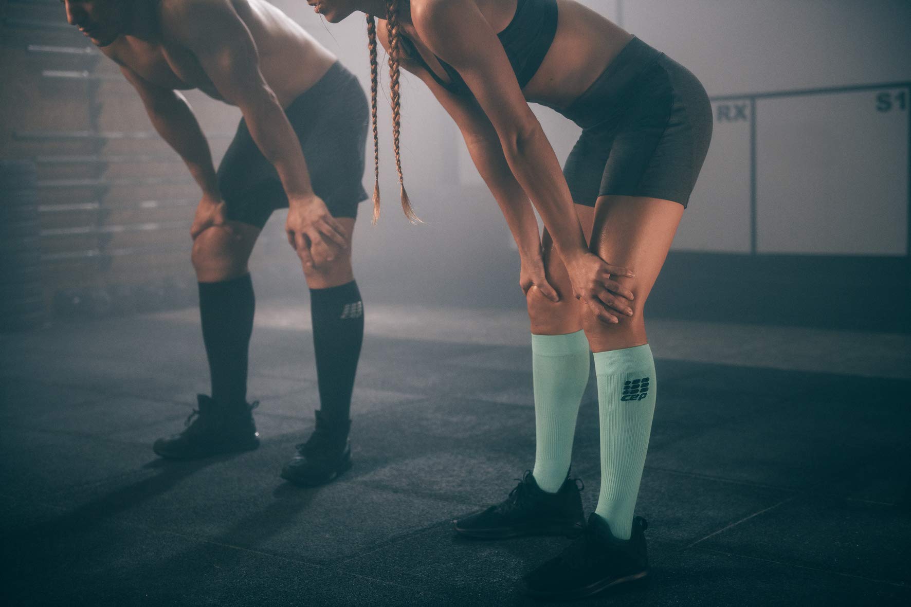 CEP Training Active Shorts for Women - Breathable & Comfortable Workout Shorts in Grey Melange (Size XL) - Perfect for Running, Yoga & Gym Sessions