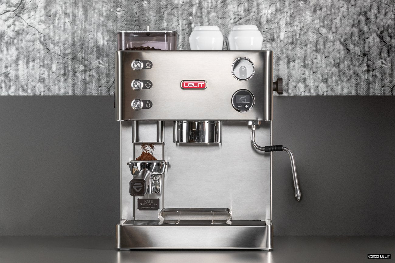 Lelit PL82T Kate Espresso Machine with Built-in Grinder - 120V for Home Barista & Coffee Shop Use | Perfect for Espresso, Cappuccino & Latte Making