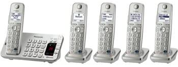 Refurbished PANASONIC KX-TG465C Link to Cell Bluetooth Cordless Phone with 5 Handsets & Home Essentials Warranty - Perfect for Home Office & Remote Work