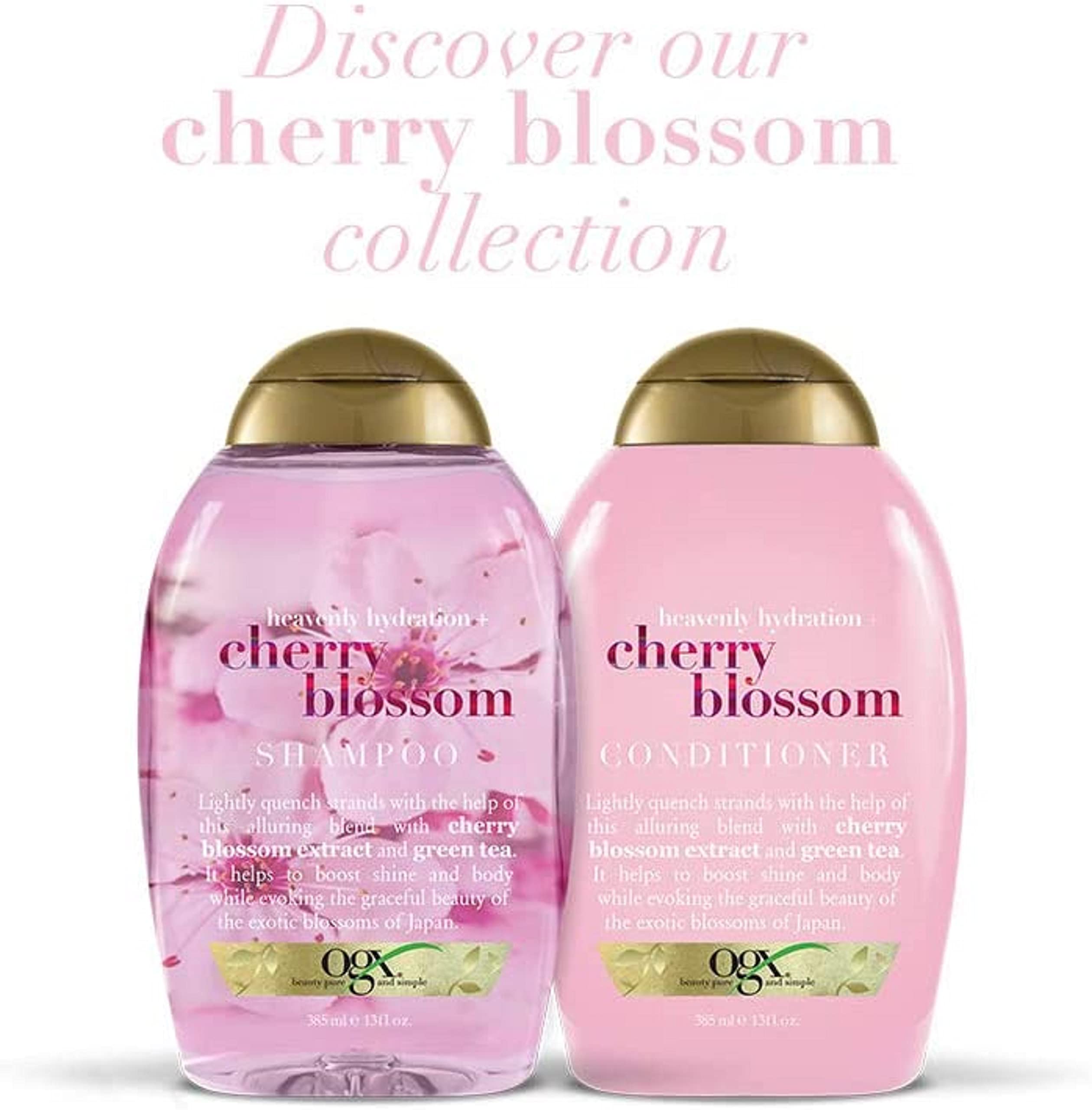 Organic Heavenly Hydration Plus Shampoo with Cherry Blossom Extract - 13 fl oz for Dry & Damaged Hair - Sulfate-Free, Vegan Hair Care for Soft, Shiny Locks - Perfect for Daily Use & Color-Treated Hair