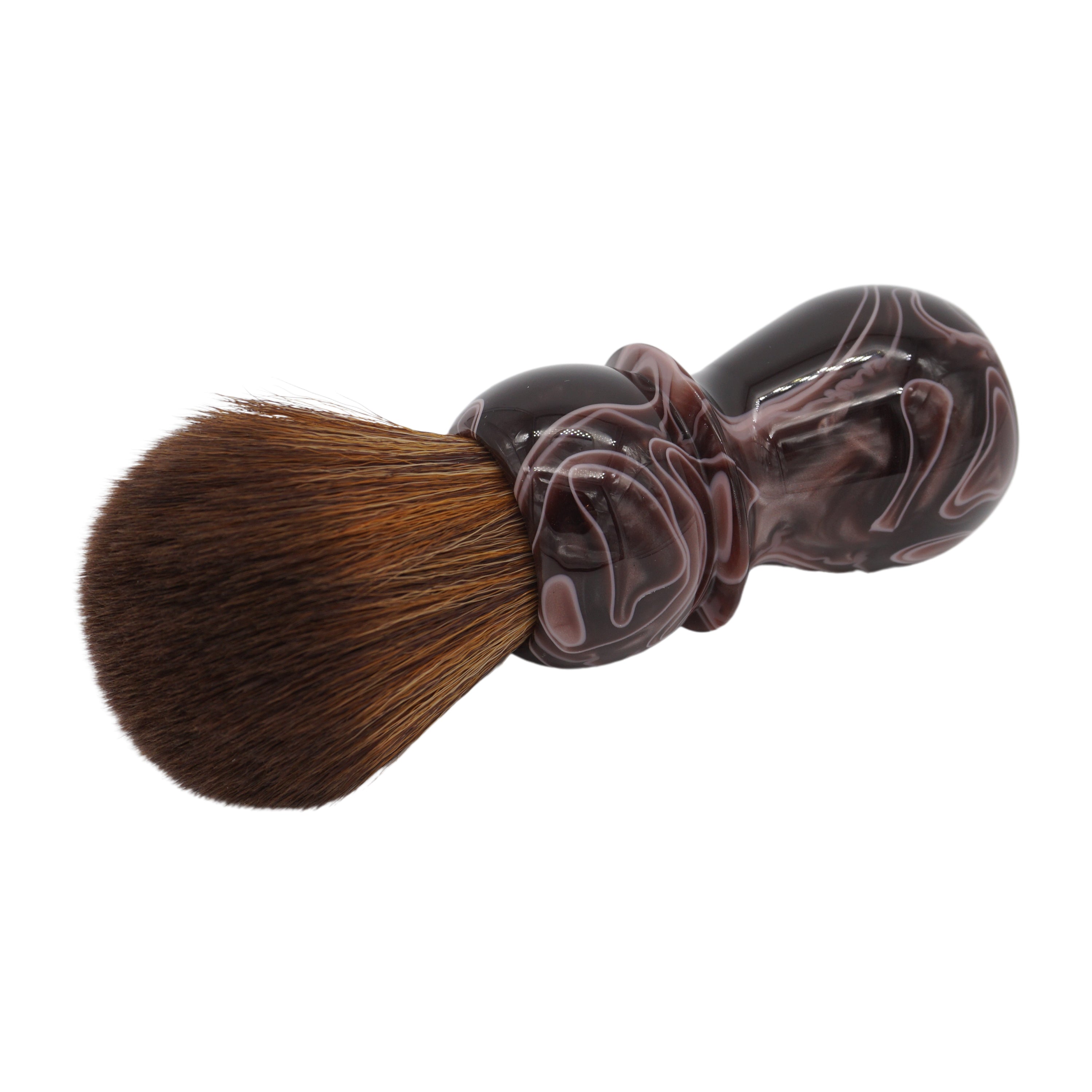 AP Shave Co. 24mm Synthetic Shaving Brush - Faux Horse Hair Bulb Knot - Soft & Durable for Wet Shaving - Perfect for Men's Grooming & Travel Shaving Kit (Brown)