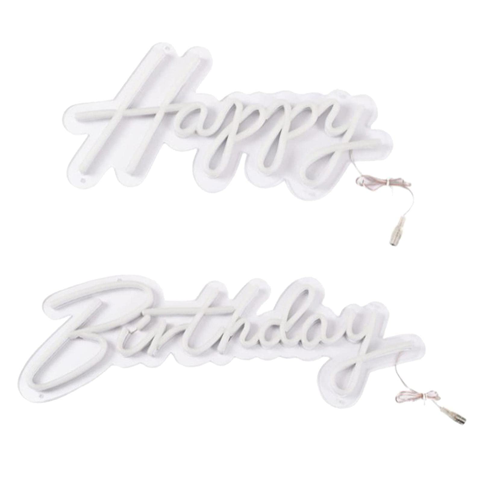 FAKEME Happy Birthday Neon Sign - USB Powered LED Wall Decor for Birthday Parties, Home & Bar Lighting - Perfect for Indoor & Outdoor Celebrations, Events & Room Decor
