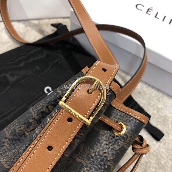 Celine Small Drawstring Bag in Triomphe Canvas - Stylish Crossbody Purse for Women | Perfect for Everyday Use, Travel & Date Nights