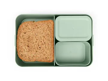 Eco-Friendly 2L Jade Green Bento Lunch Box for Adults & Kids - Perfect for School, Office, and Picnics