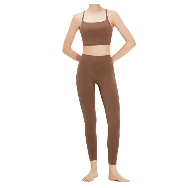 Women's High-Waisted Yoga Pants & Sports Bra Set - Breathable Workout Clothes for Gym, Running & Yoga | Swimcore Activewear for Women | Perfect for Fitness, Pilates & Lounge Wear