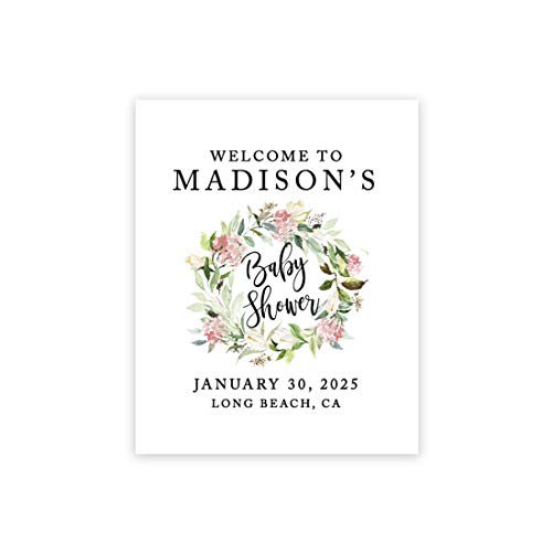 Watercolor Floral Leaf Wreath