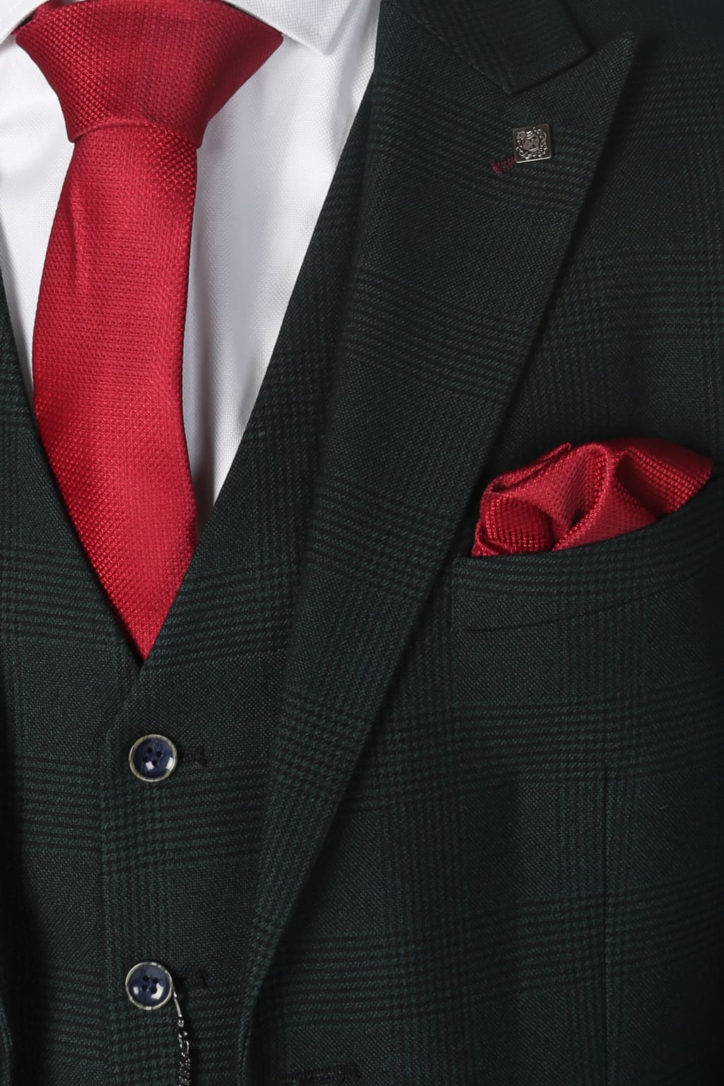 Premium Jasper Green Men's Three Piece Suit - Slim Fit Business Formal Wear for Weddings, Interviews & Special Occasions