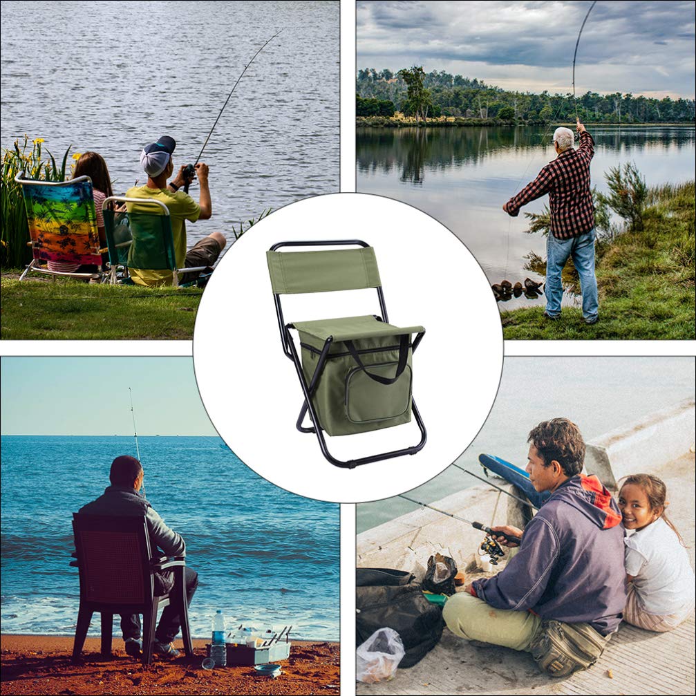 BESPORTBLE Portable Folding Camping Chair - Lightweight Outdoor Fishing Beach Chair with Metal Frame, Compact & Durable for Camping, Picnics, Beach, Fishing, and Backyard Relaxation