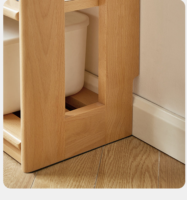 Solid Wood Floor-to-Ceiling Bookshelf - Beech & Oak Wooden Storage Shelf for Books, Toys, and Home Decor | Perfect for Living Room, Nursery, and Home Office Organization
