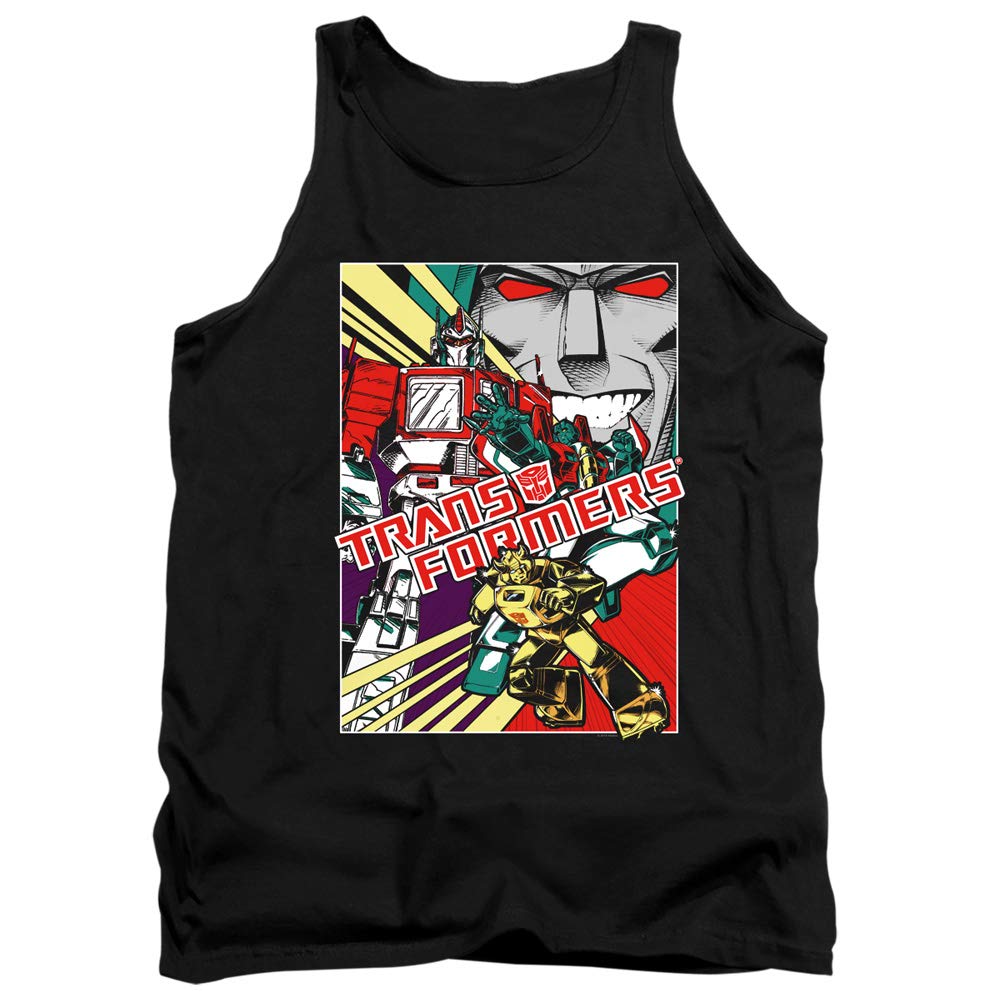Transformers Comic Poster Graphic Tank Top for Men & Women - Cool Superhero Tee for Casual Wear, Cosplay & Gifts