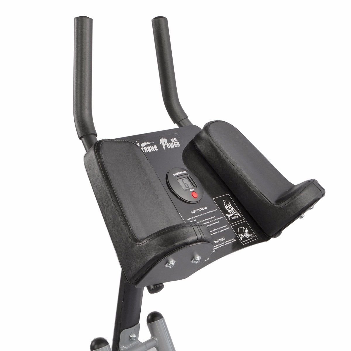 XtremepowerUS Ab Machine - Abdominal Workout Equipment for Core Strength, Home Gym Fitness, Silver/Black - Perfect for Home Workouts & Toning Abs