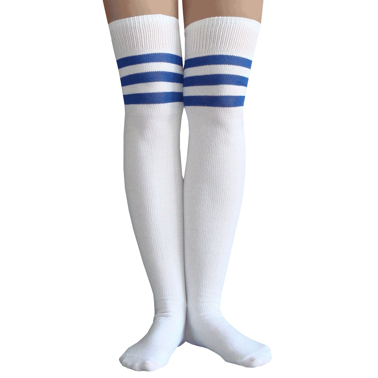 Chrissy's Socks Women's Thigh High Striped Tube Socks - Fashionable Knee-High Stockings for Women, Perfect for Cosplay, Outfits & Winter Warmth