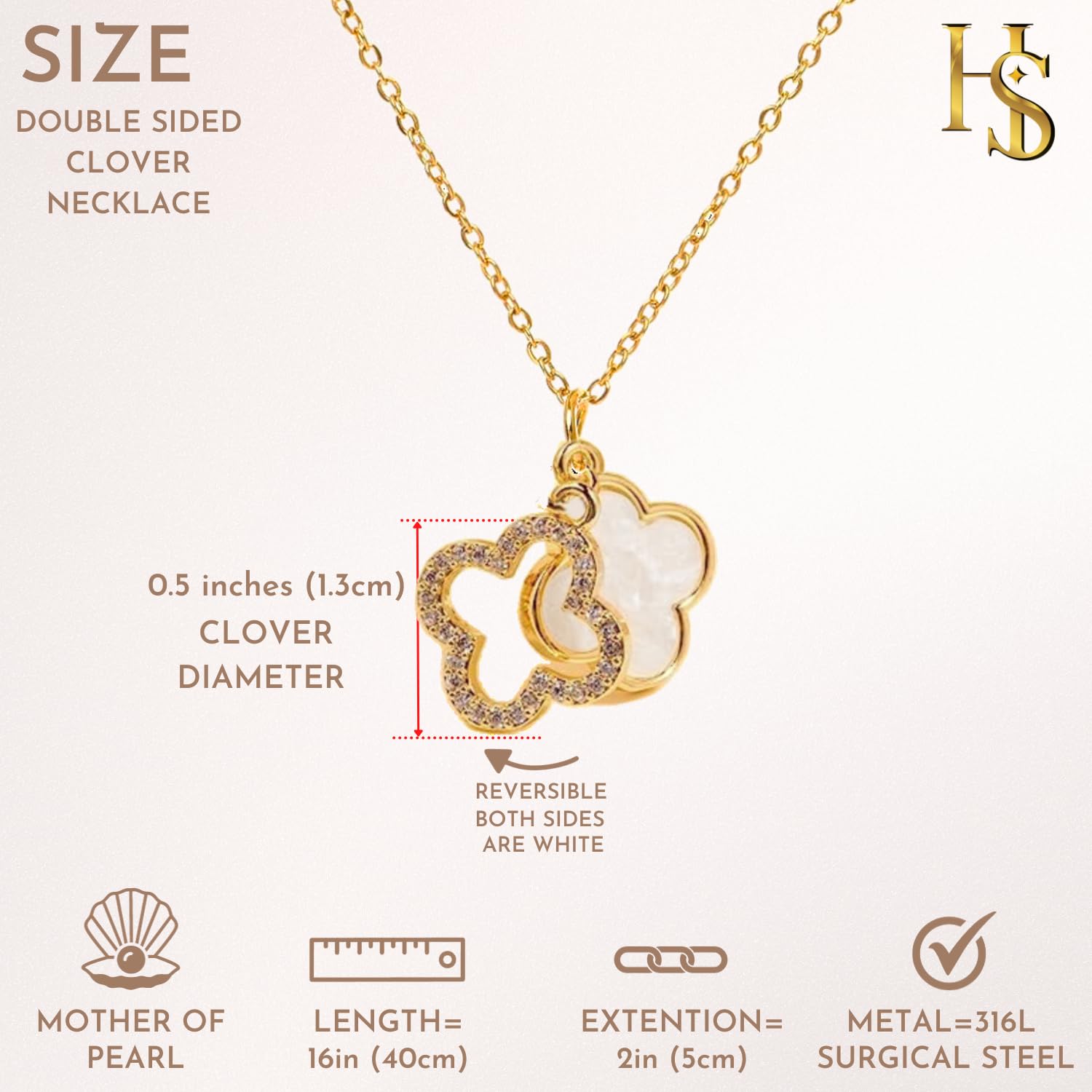 Stylish Four Leaf Clover Necklace for Women - Elegant Clover Pendant Jewelry - Perfect Gift for Her | Birthday, Anniversary & Everyday Wear