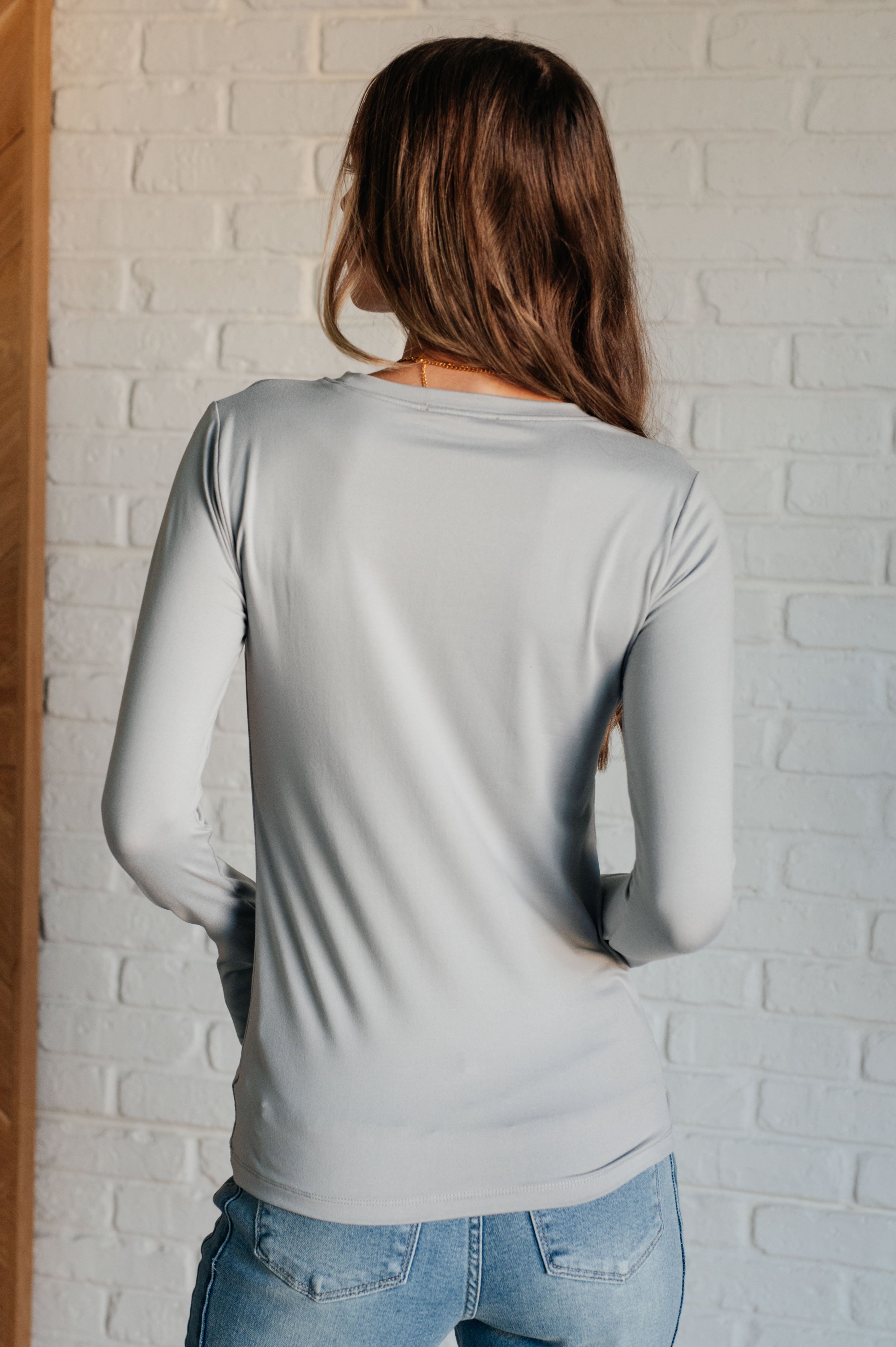 Soft & Comfortable Light Grey Brushed Microfiber T-Shirt for Women | Breathable Everyday Casual Wear | Perfect for Lounge, Yoga & Running