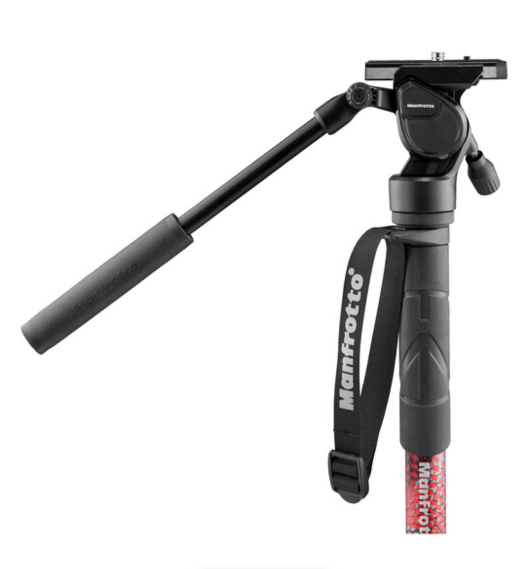 Manfrotto Element MII Video Monopod Kit - Lightweight Aluminum Camera Monopod with Fluid Head for DSLR & Mirrorless Cameras - Perfect for Travel, Vlogging & Professional Videography