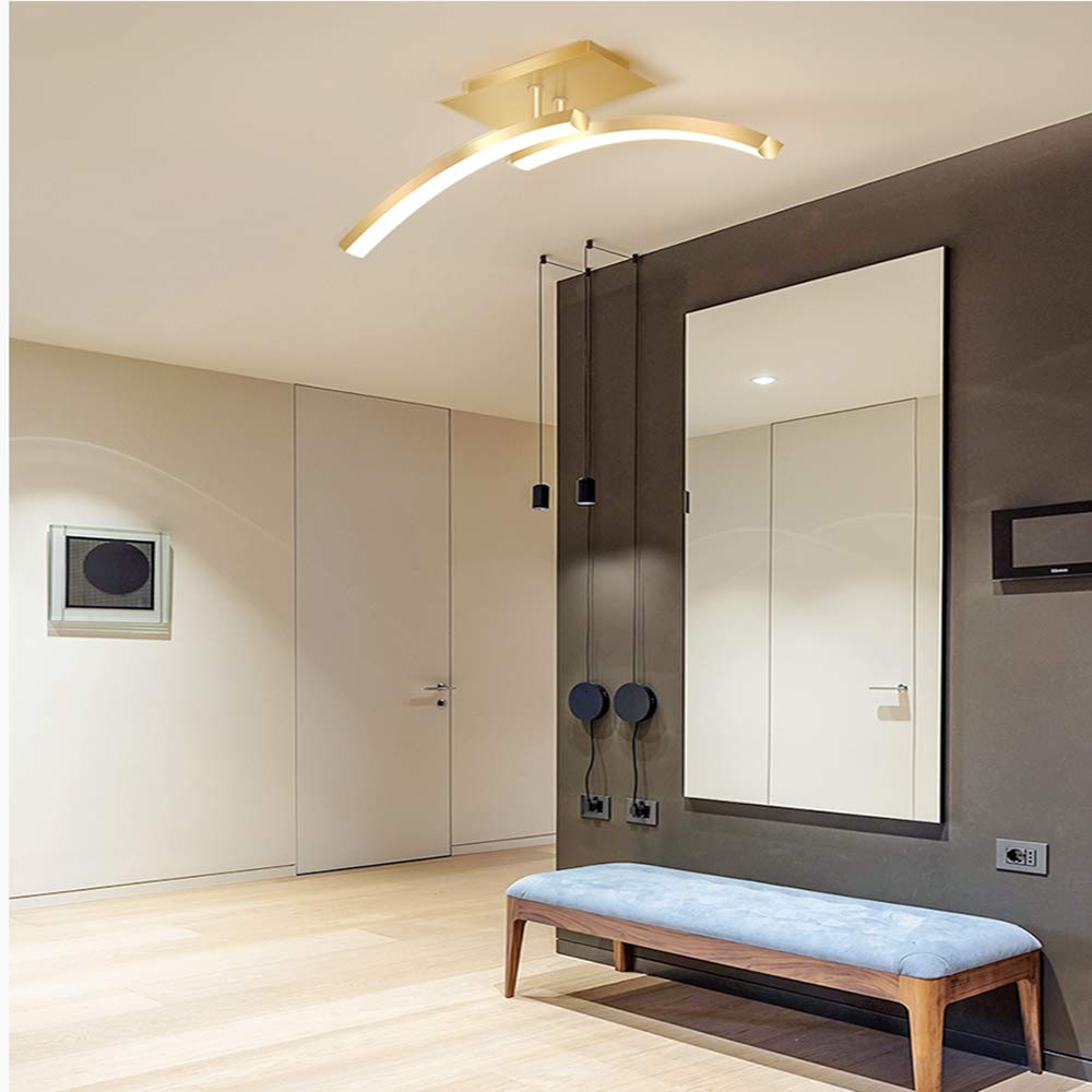 Dimmable LED Aisle Lights - Modern Minimalist Corridor, Balcony & Entrance Lighting with Wall Control Dimmer (38-15CM) - Perfect for Hallways, Closets & Contemporary Home Decor