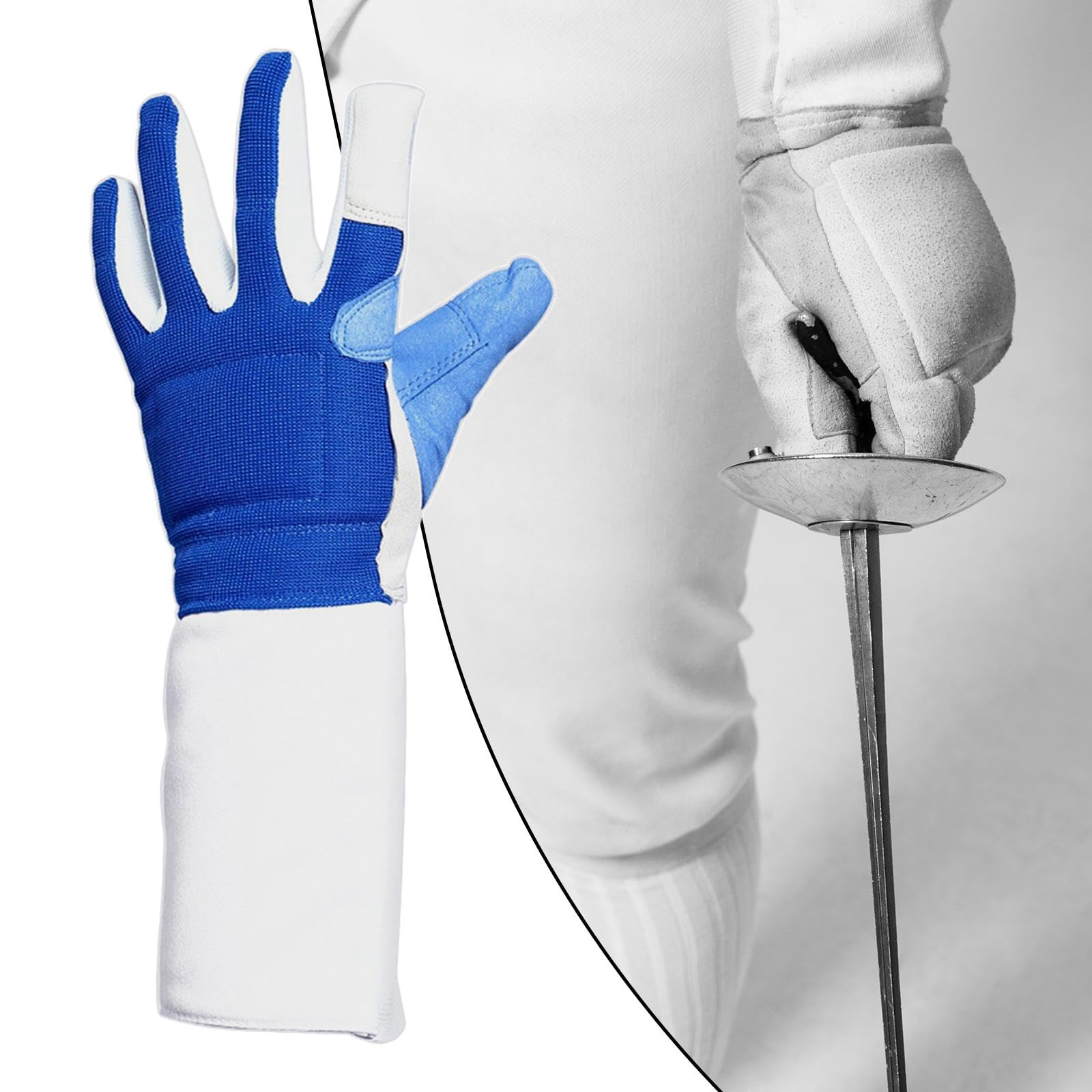 Professional Fencing Gloves - Non-Slip, Washable Training Equipment for Epee & Foil | Durable Rubber Grip for Blade Control | Perfect for Fencing Practice, Tournaments & Martial Arts