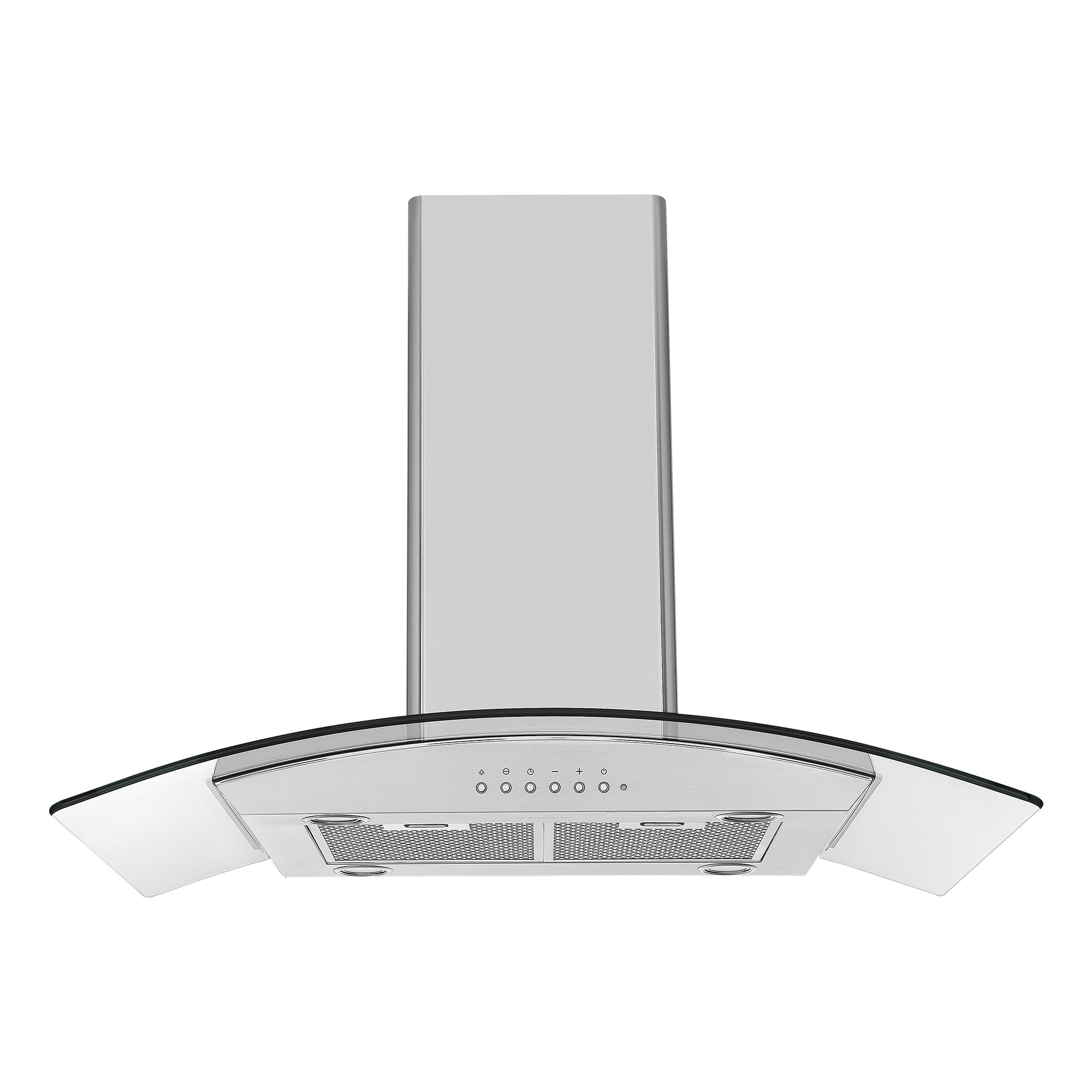 36 Inch Convertible Island Glass Canopy - Stainless Steel Range Hood for Modern Kitchen | Perfect for Open Kitchen, Restaurant & Home Cooking