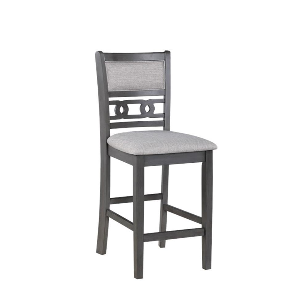 Gia 5-Piece Counter Height Dining Set - 42 Inch Gray Kitchen Table with 4 Stools - Modern Bar Furniture for Small Spaces, Breakfast Nook & Apartment Living