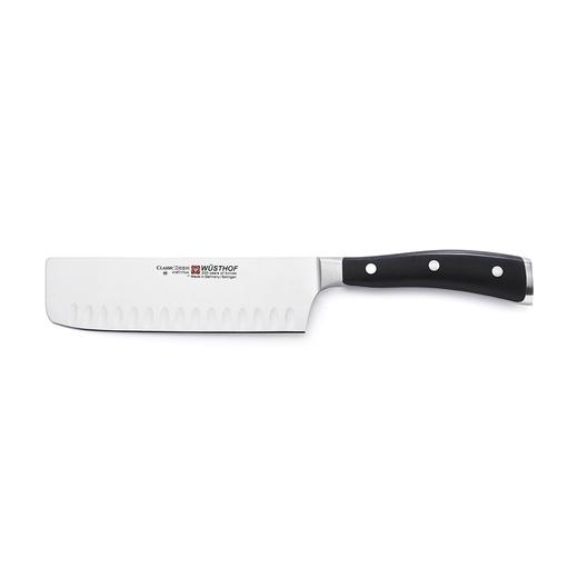 Premium Ikon 7 Nakiri Hollow Edge Japanese Vegetable Knife - Professional Chef's Choice for Precise Slicing, Dicing & Chopping - Ideal for Home Kitchens & Sushi Preparation
