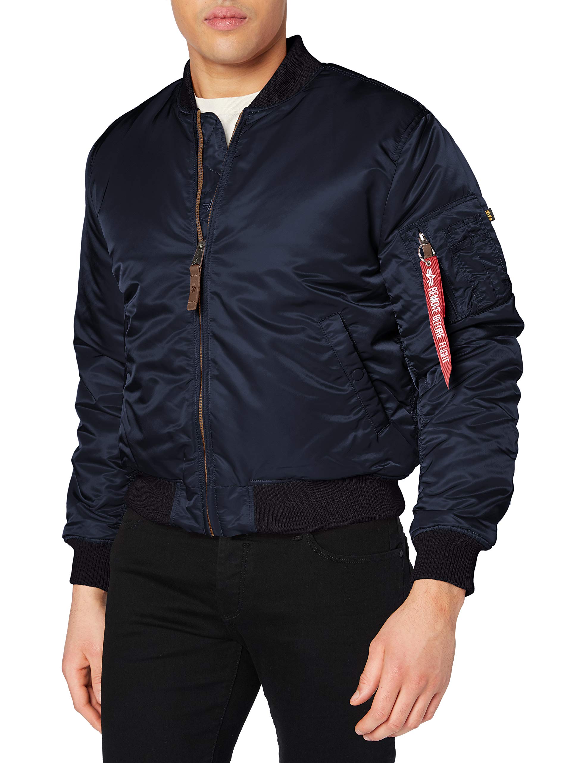 ALPHA INDUSTRIES MA-1 VF 59 Bomber Jacket for Men - Military Green Flight Jacket with Long Sleeves | Stylish Outerwear for Casual Wear, Street Fashion & Winter Protection
