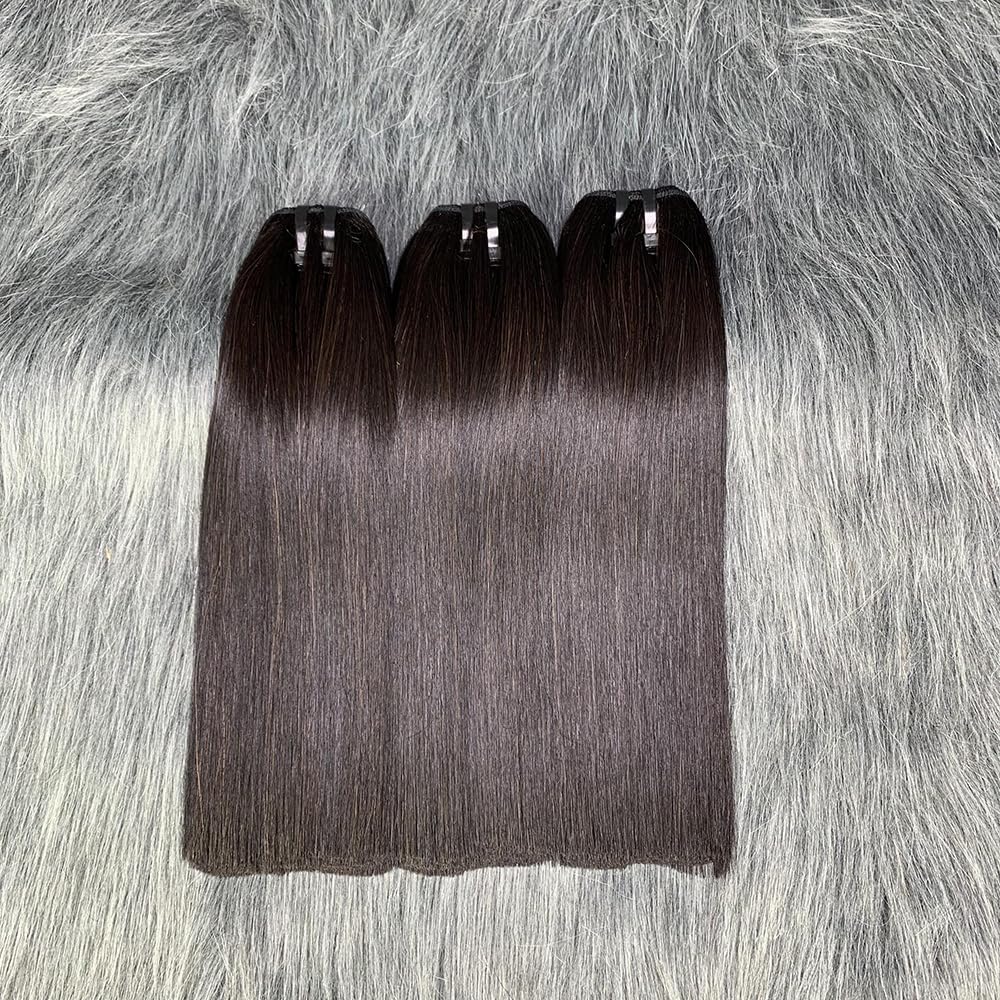 Best 15A Raw Hair Bundles - 100% Unprocessed Vietnam Virgin Human Hair, Bone Straight 3 Bundles with Kim K 2*6 Closure | Premium Hair Extensions for Black Women | Natural Color (12''12''12'' + 10'' Closure) | Perfect for Daily Styling, Special Occasions & Protective Hairstyles